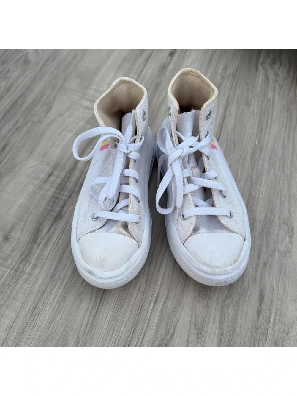 Converse Chuck Taylor All Star Move Platform High Top Rainbow Youth Size 1